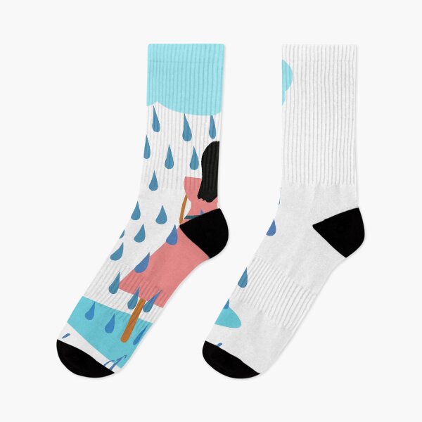 Item preview, The Girl Who Stands In The Rain, for Stickers designed and sold by blueocan.