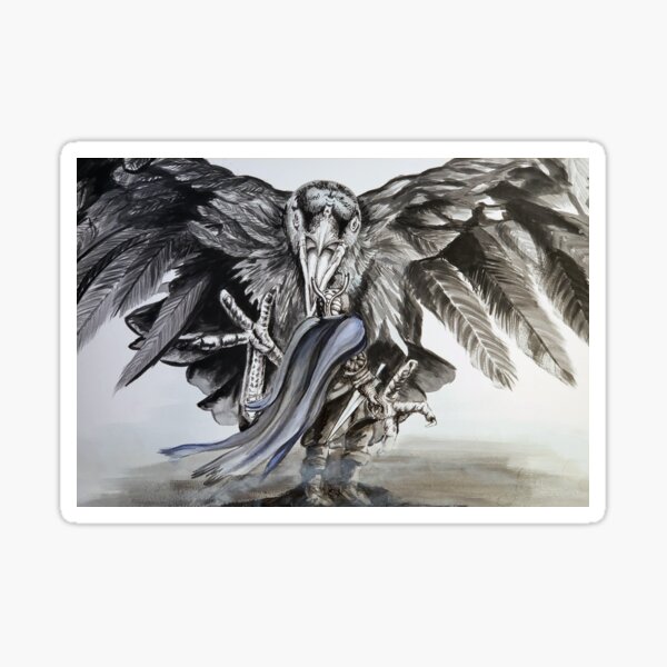 Crow vs Knight Sticker