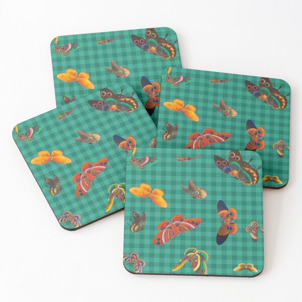 Item preview,  Teal Green Buffalo Plaid & Butterflies designed and sold by Tamas Das.