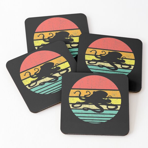 Item preview, Octopus Retro Sunset Marine Ocean Sea Life Kraken Cephalopod designed and sold by ANABARRIOS.