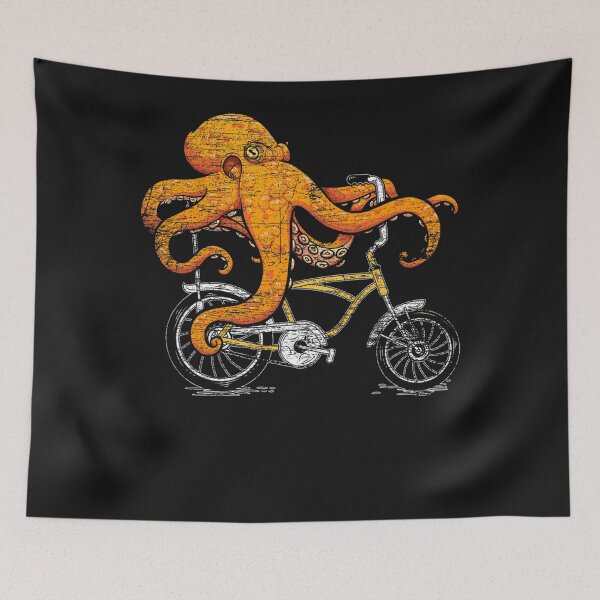 Item preview, Octopus Riding A Bike designed and sold by ANABARRIOS.