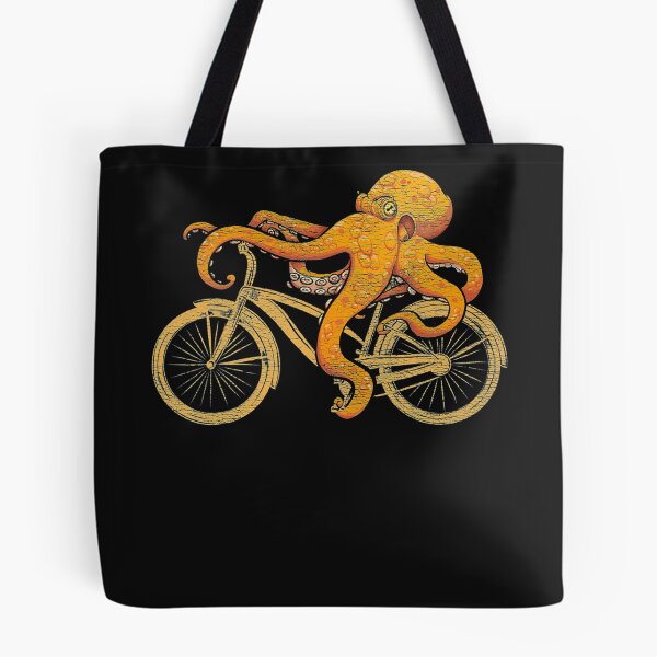 Item preview, Octopus Riding Bicycle Octopus designed and sold by ANABARRIOS.
