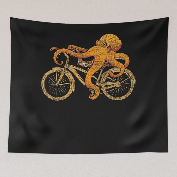 Item preview, Octopus Riding Bicycle Octopus designed and sold by ANABARRIOS.