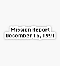 Mission Report December 16, 1991 Sticker