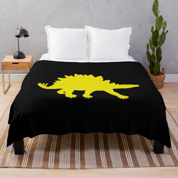 Item preview, Yellow Stegosaurus on black background designed and sold by UncleStuScience.