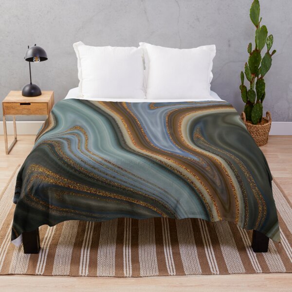 Item preview, Warm Colors Marble Art Gold Streaks designed and sold by WOW TeesAndThings.