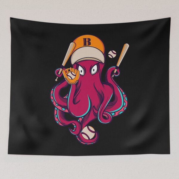 Item preview, Octopus Squid Playing Baseball Design for Kids designed and sold by ANABARRIOS.
