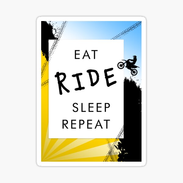 Moto cross Eat RIDE Sleep Repeat Sticker
