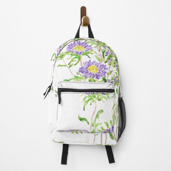 Item preview, hand painted purple aster flowers watercolor  designed and sold by ColorandColor.