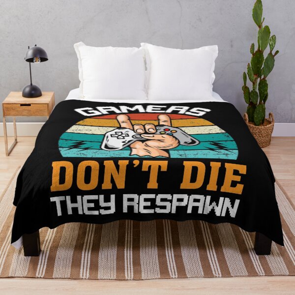 Item preview, Gamers Don't Die-funny gift for video game addicts designed and sold by BRtisticDesigns.