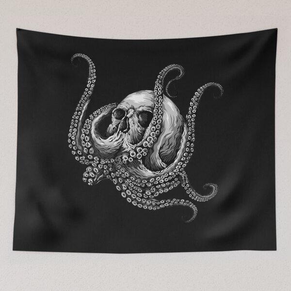 Item preview, Octopus Sugar Skull Graphic designed and sold by ANABARRIOS.
