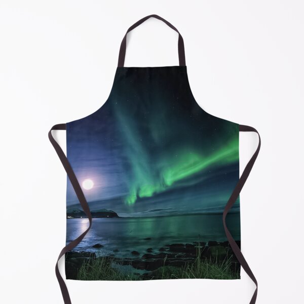 Item preview, phenomenon northern lights skies above the sea at night designed and sold by ImRotem.