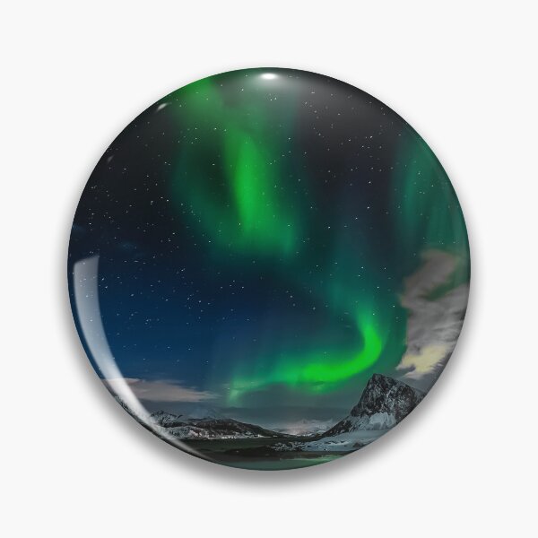 Item preview, magnetic northern lights skies above the sea at night designed and sold by ImRotem.