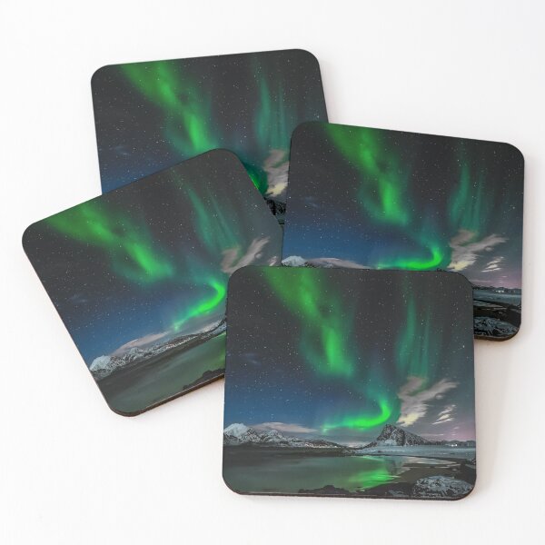 Item preview, magnetic northern lights skies above the sea at night designed and sold by ImRotem.