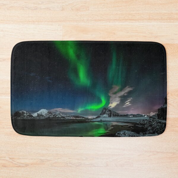 Item preview, magnetic northern lights skies above the sea at night designed and sold by ImRotem.