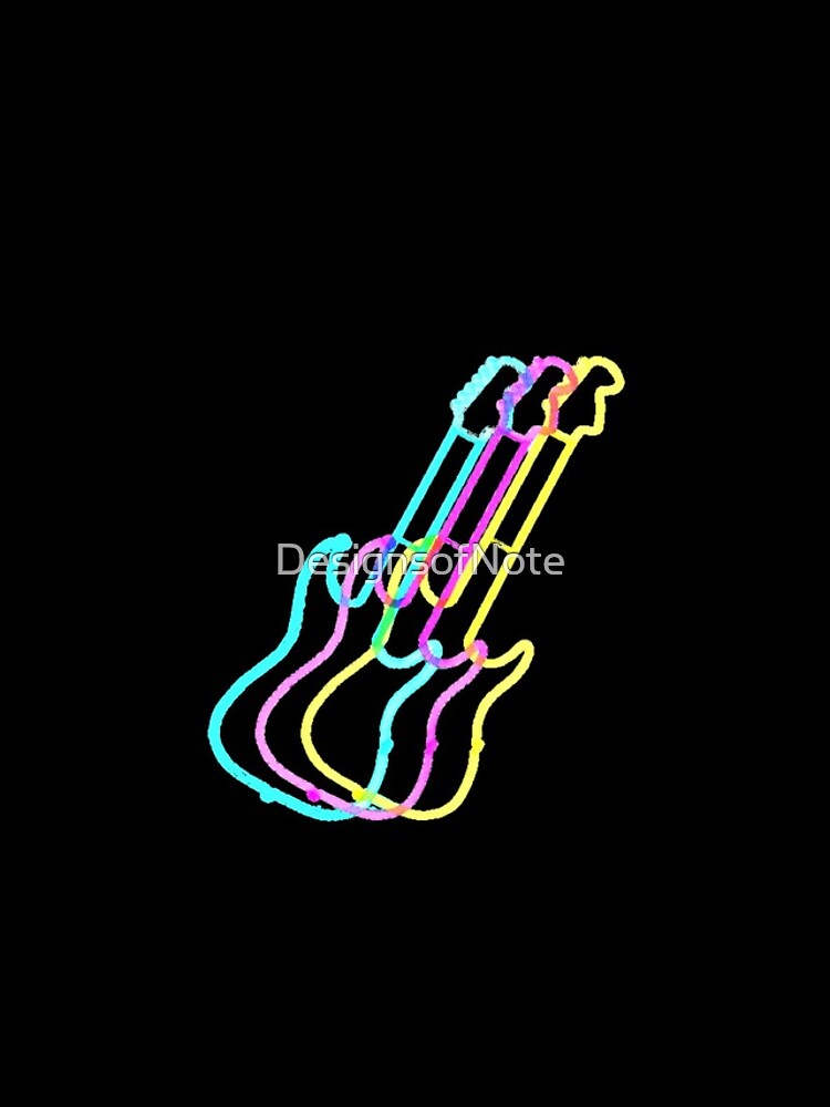 Thumbnail 4 of 4, Samsung Galaxy Phone Case, Triple Neon Guitar designed and sold by DesignsofNote.