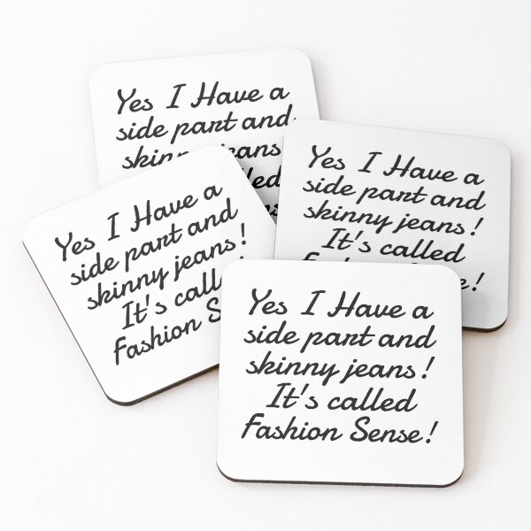 Item preview, Millennial Funny Meme Side Part Skinny Jeans designed and sold by girlsgetgadgets.
