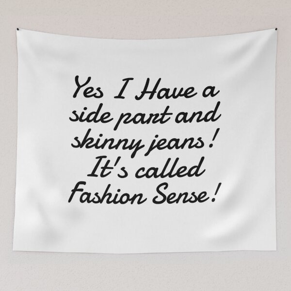 Item preview, Millennial Funny Meme Side Part Skinny Jeans designed and sold by girlsgetgadgets.