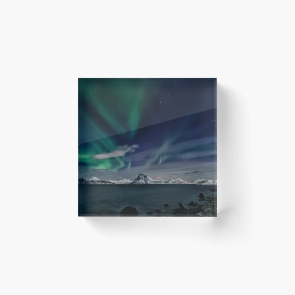 Item preview, phenomenon northern lights skies above the sea at night designed and sold by ImRotem.