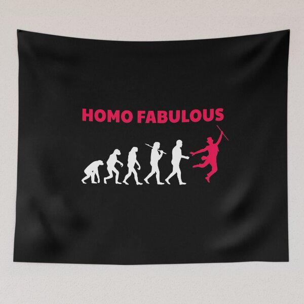 Item preview, Homo Fabulous Funny Evolution Parody Dancing Quote designed and sold by sillyquestions.