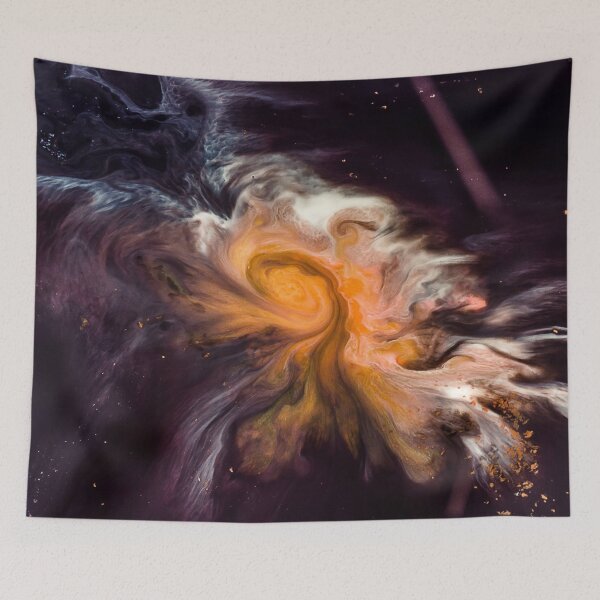 Item preview, Purple Black Yellow Galaxy Marble Art designed and sold by BEyourself be.