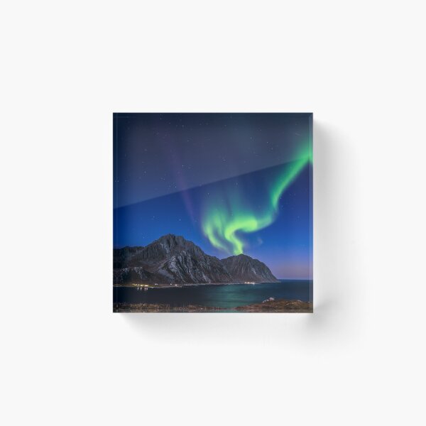 Item preview, trail of northern lights in the sky of norway designed and sold by ImRotem.