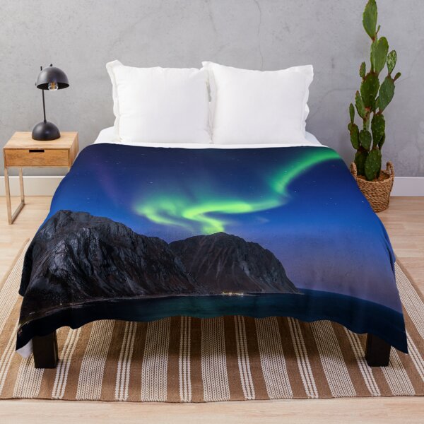 Item preview, trail of northern lights in the sky of norway designed and sold by ImRotem.
