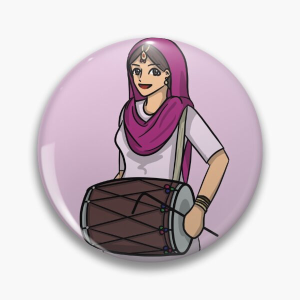 Item preview, Baisakhi with indian girl beating dohl designed and sold by HeatherPhn.
