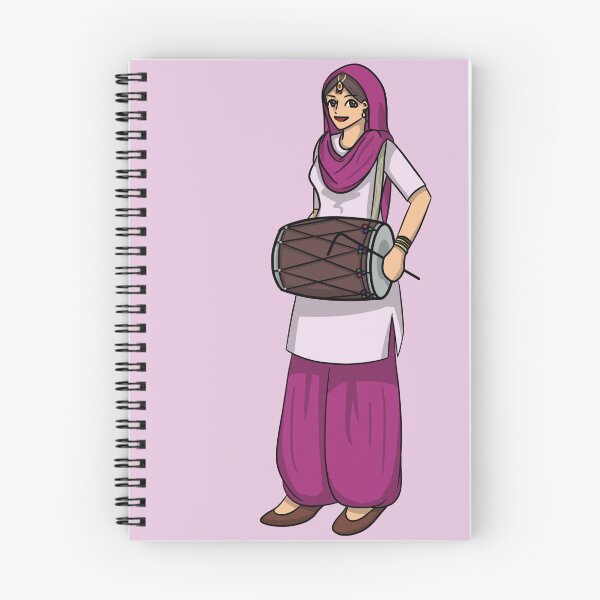Item preview, Baisakhi with indian girl beating dohl designed and sold by HeatherPhn.