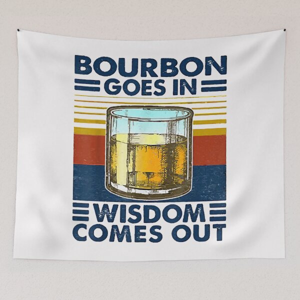 Item preview, Bourbon Goes In Wisdom Comes Out Retro Vintage T-Shirt designed and sold by Lukifo-Driven.