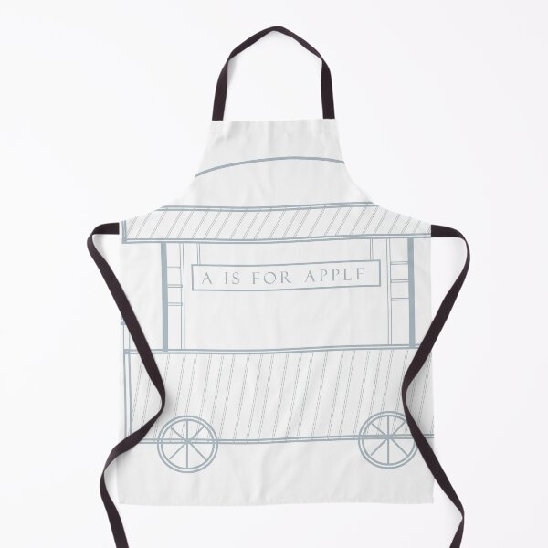 Artikelvorschau, A ist für Apple Cart White und Black Artsy Illustration entworfen und verkauft von Gingang.