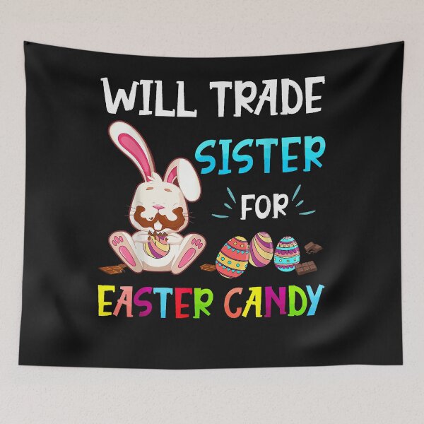 Artikelvorschau, Bunny Eat Chocolate Eggs Will Trade Sister For Easter Candy T-Shirt entworfen und verkauft von Lukifo-Driven.