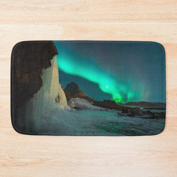 Item preview, northern lights trail above snowed mountain mixed with the stars designed and sold by ImRotem.