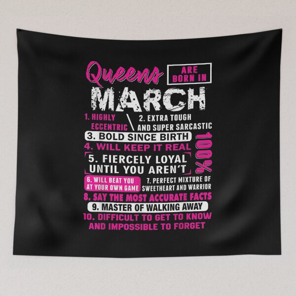 Item preview, Queens Are Born In March Gifts 10 Facts Funny Birthday designed and sold by ryanpensyp.