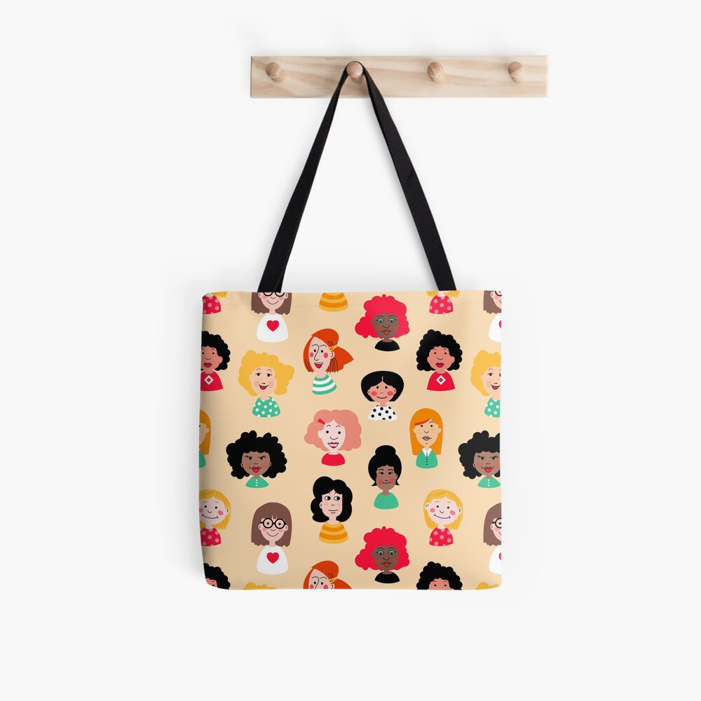 Girl Power Diversity Pattern Design Stofftasche