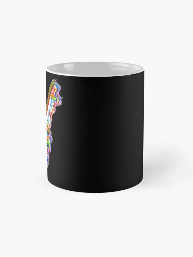 Thumbnail 4 of 6, Coffee Mug, Abstract Stained Glass Guitar designed and sold by DesignsofNote.