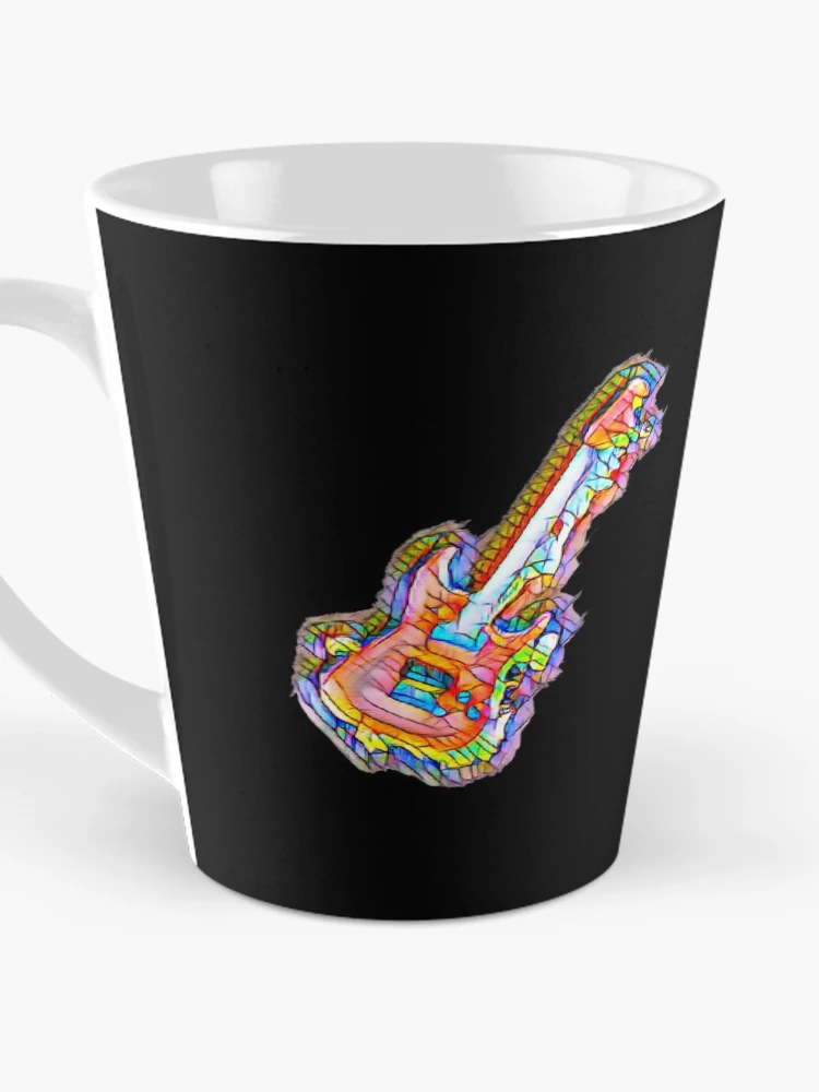 Thumbnail 3 of 4, Coffee Mug, Abstract Stained Glass Guitar designed and sold by DesignsofNote.