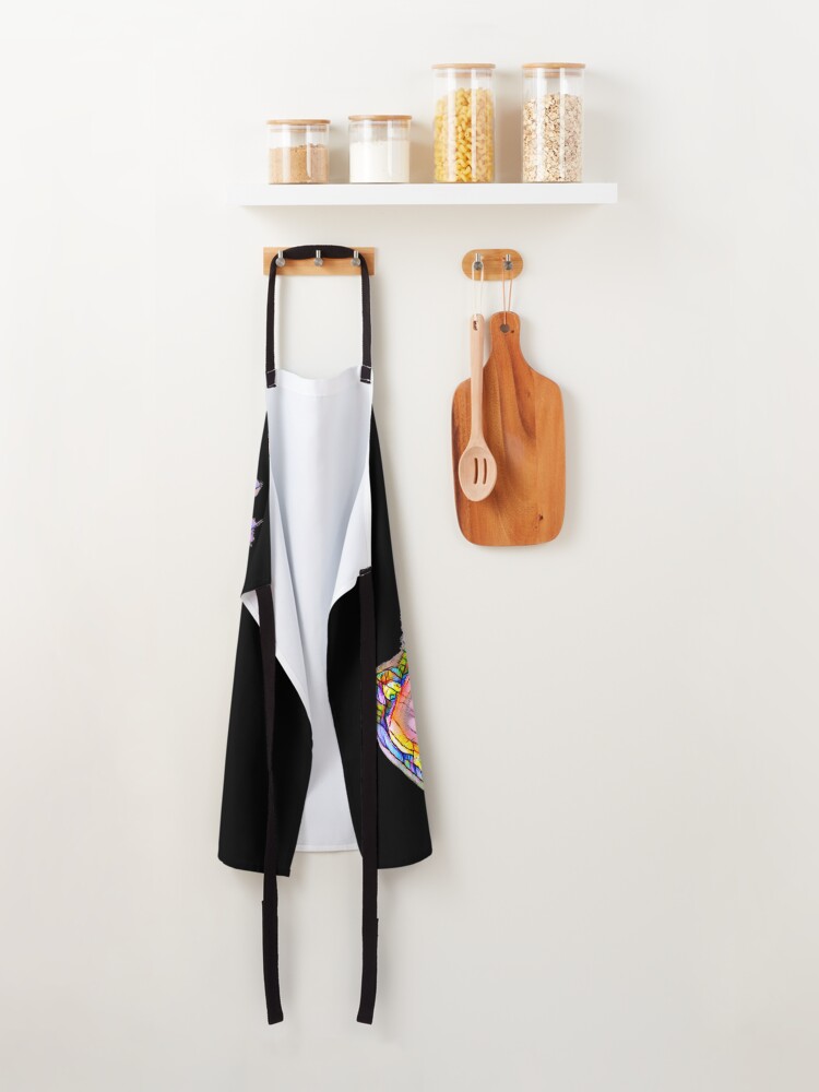 Thumbnail 2 of 6, Apron, Abstract Stained Glass Guitar designed and sold by DesignsofNote.