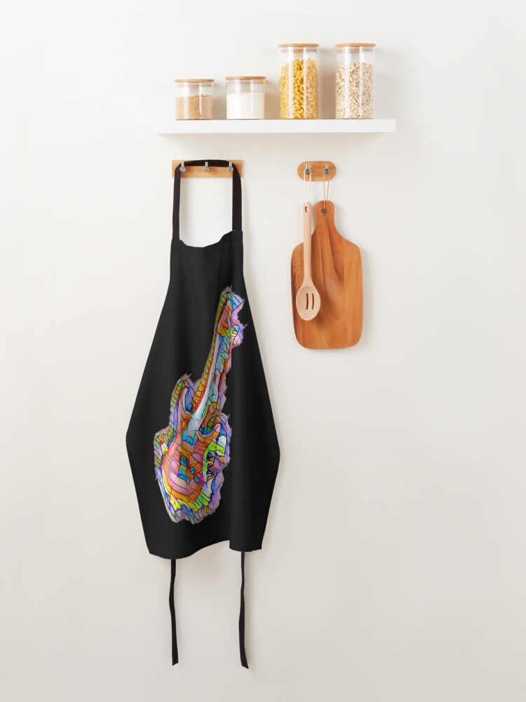 Thumbnail 4 of 6, Apron, Abstract Stained Glass Guitar designed and sold by DesignsofNote.