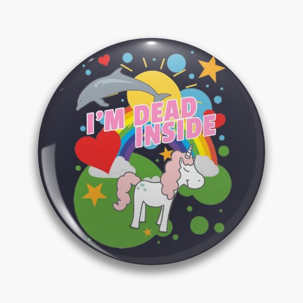 Item preview, I'm Dead Inside Funny Toxic Positivity Quote Fake Happy Ironic designed and sold by sillyquestions.