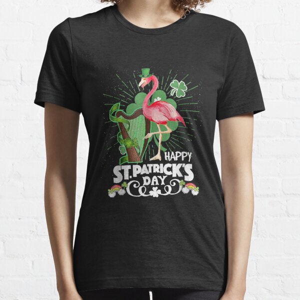 Flamingo Tshirt Plus Size St Patricks Day T-Shirt Essential T-Shirt