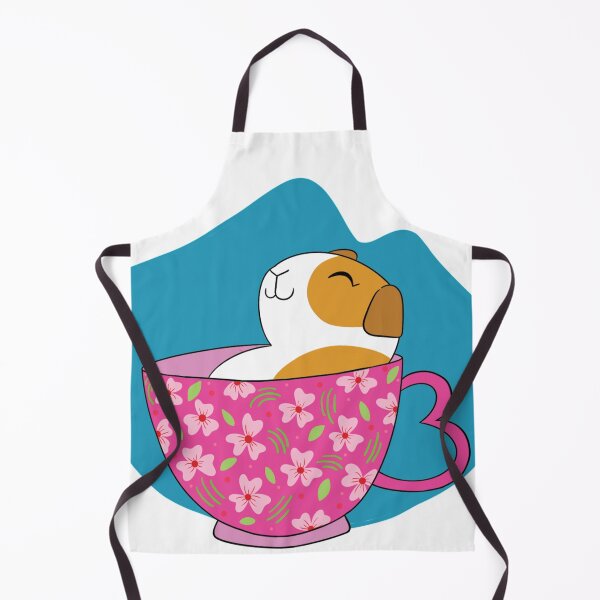 Item preview, Guinea Pig in flowery teacup designed and sold by Guinea Pig 101.