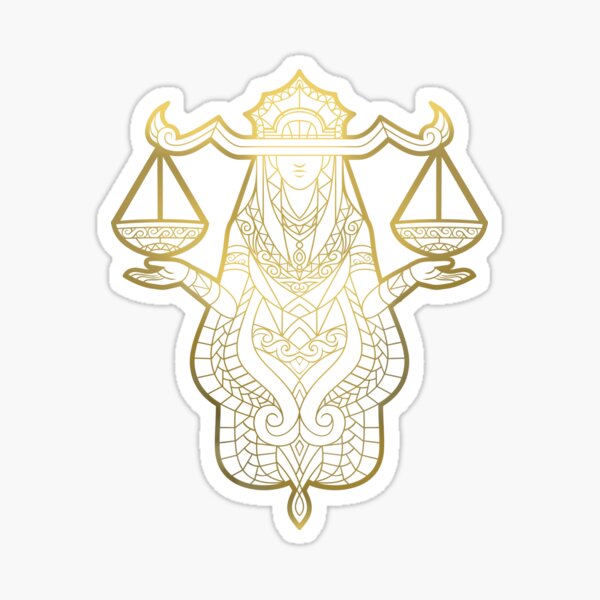 Libra gold Sticker