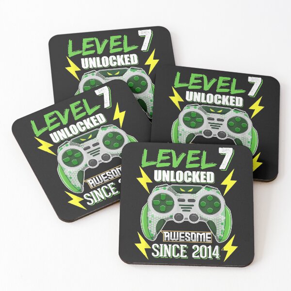 Item preview, Level 7 Unlocked Awesome Since 2014 Video Game Birthday Boy T-Shirt designed and sold by Lukifo-Proper.