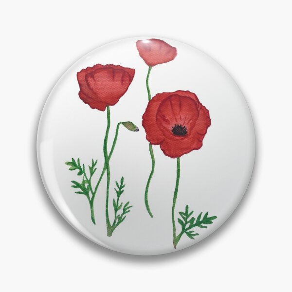 Artikelvorschau, Aquarell-Mohnblumen-Design entworfen und verkauft von muffinstandd.