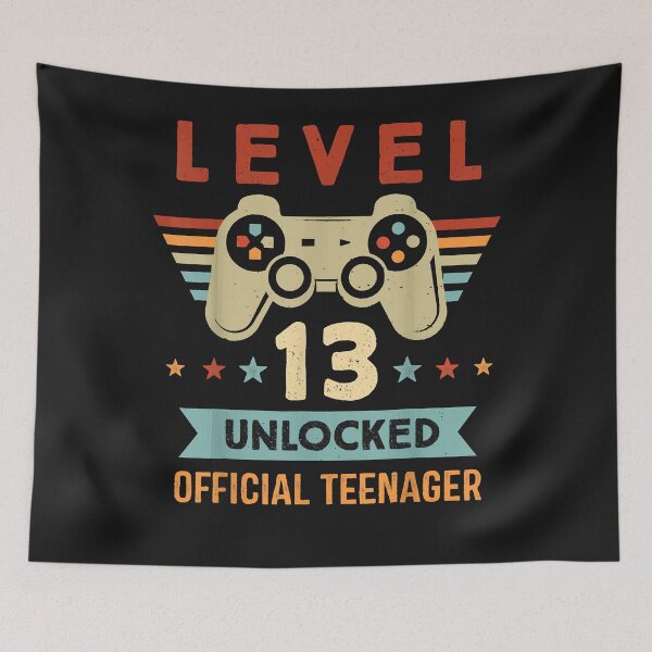 Item preview, Level 13 Unlocked Official Teenager 13th Birthday Gamer Gift T-Shirt designed and sold by Lukifo-Proper.