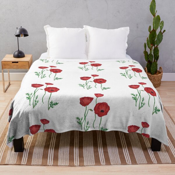 Item preview, Watercolor poppy pattern design designed and sold by muffinstandd.