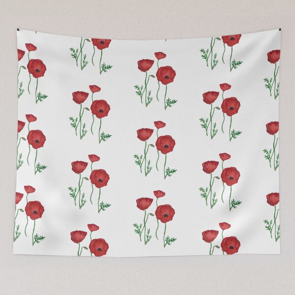 Item preview, Watercolor poppy pattern design designed and sold by muffinstandd.