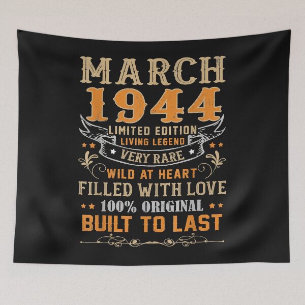 Item preview, March 1944 Shirt 77 Years Old 77th Birthday Gifts T-Shirt designed and sold by Lukifo-Proper.