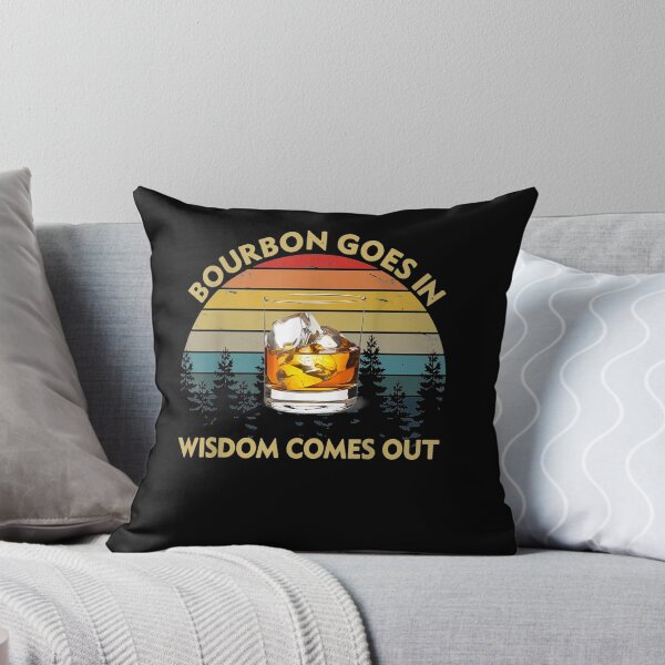 Item preview, Bourbon Goes In Wisdom Comes Out Funny Drinking Gift designed and sold by nancymachado.